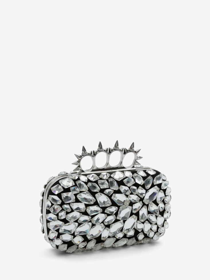 Fashion Alexander McQueen Women's Knuckle Clutch Black