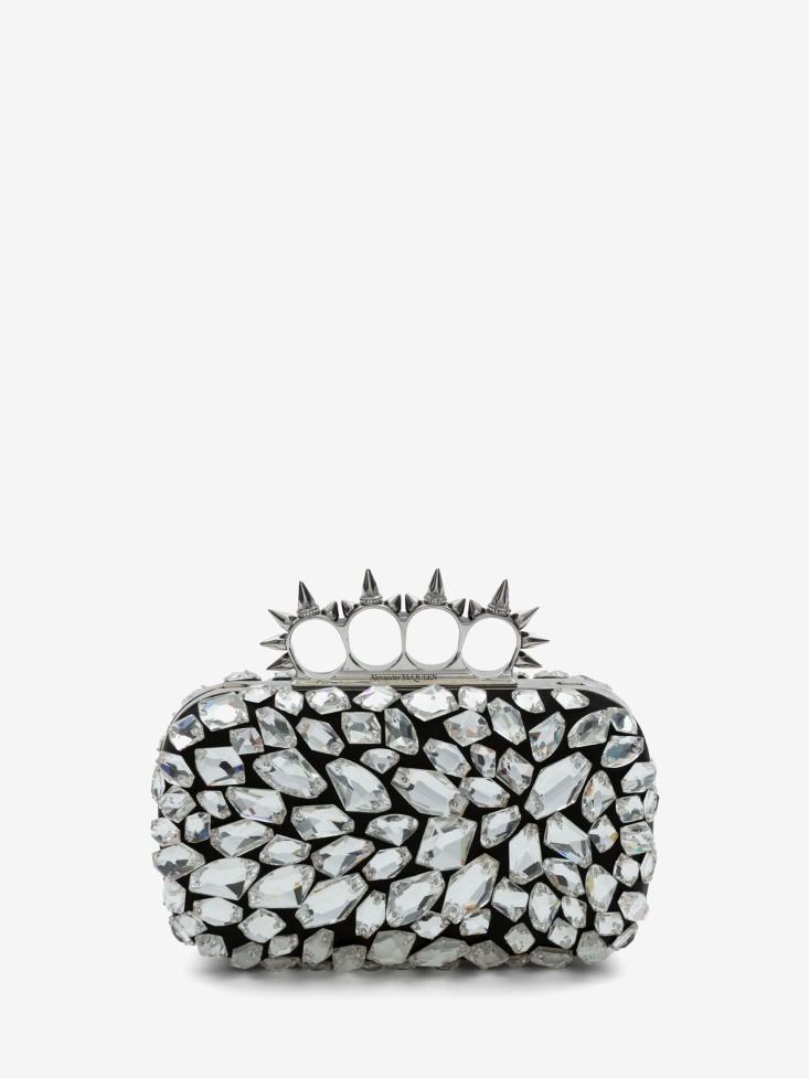 Fashion Alexander McQueen Women's Knuckle Clutch Black