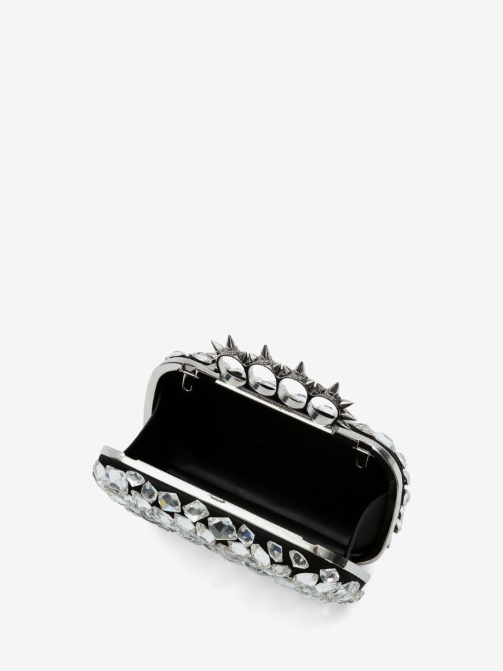 Fashion Alexander McQueen Women's Knuckle Clutch Black