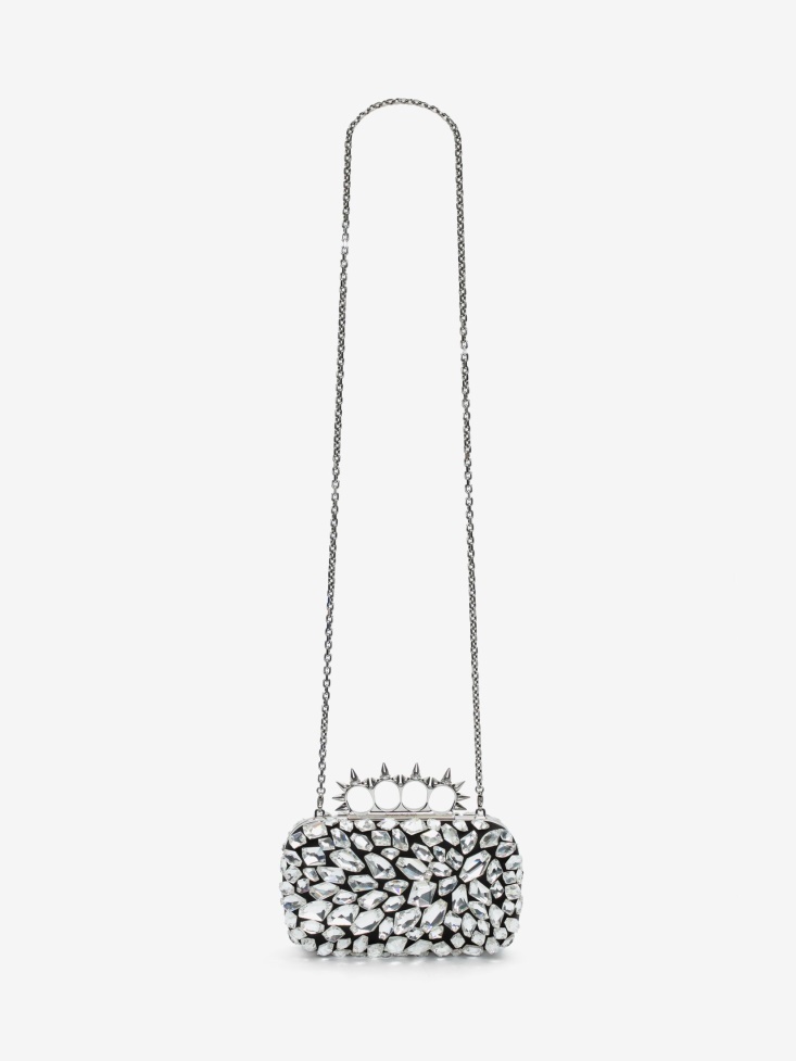 Fashion Alexander McQueen Women's Knuckle Clutch Black