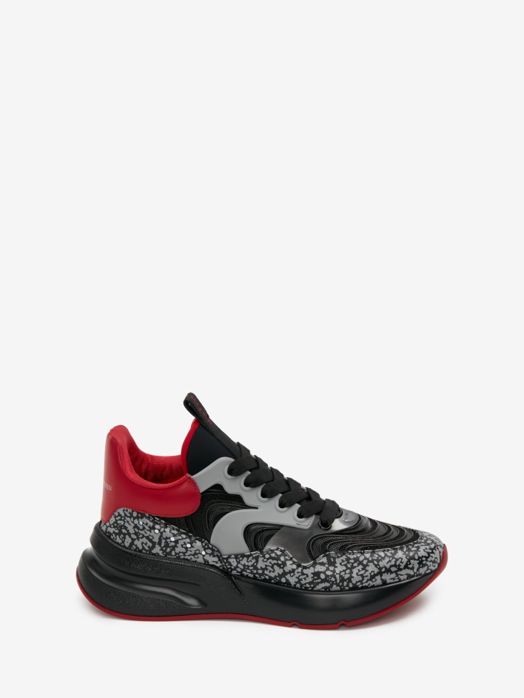 Fashion Alexander McQueen Men's Oversized Runner Black/Red