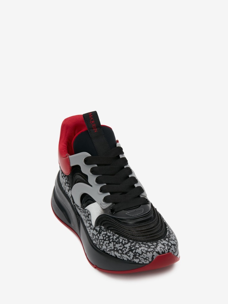 Fashion Alexander McQueen Men's Oversized Runner Black/Red