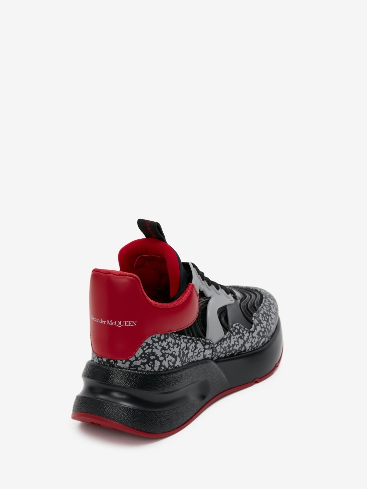 Fashion Alexander McQueen Men's Oversized Runner Black/Red