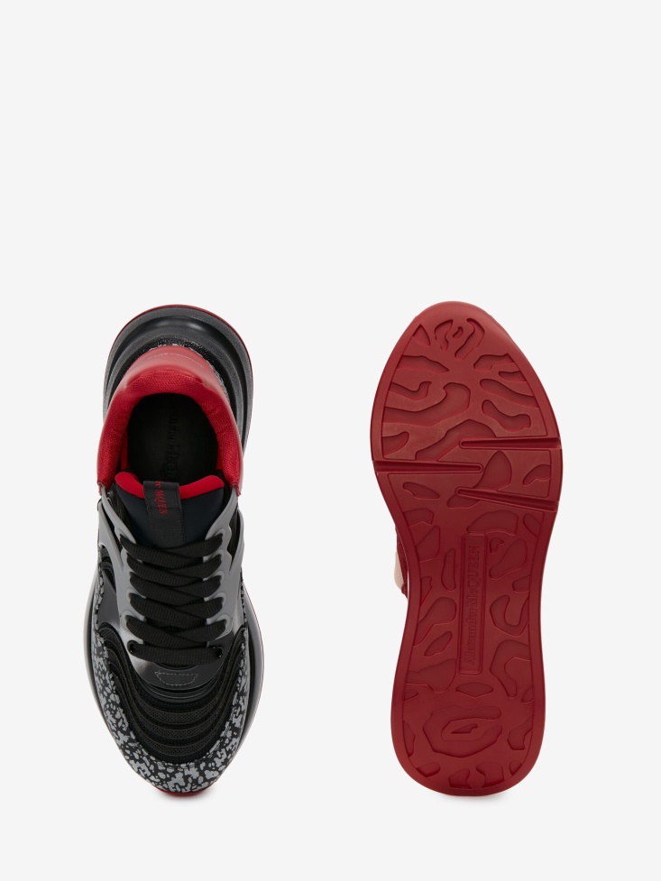 Fashion Alexander McQueen Men's Oversized Runner Black/Red