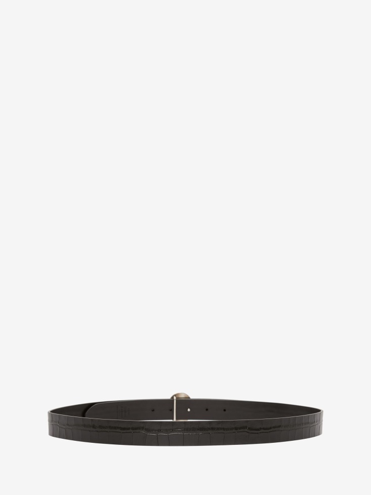 Men's Skull Tag Belt Fashion Alexander McQueen Black
