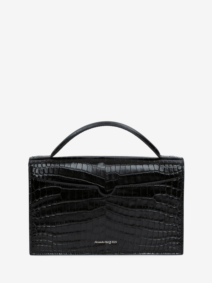 Black Fashion Alexander McQueen Women's Top Handle Skull Bag