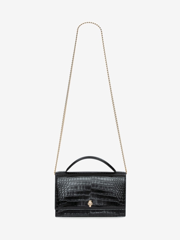 Black Fashion Alexander McQueen Women's Top Handle Skull Bag