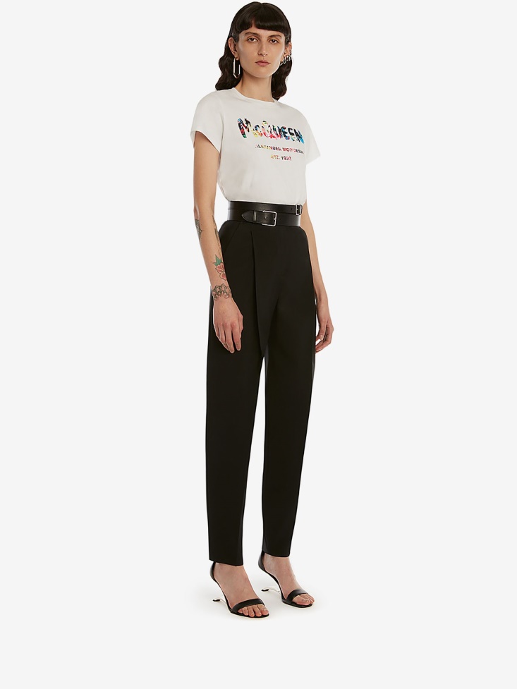Women's in Graffiti T-Shirt White Fashion Alexander McQueen