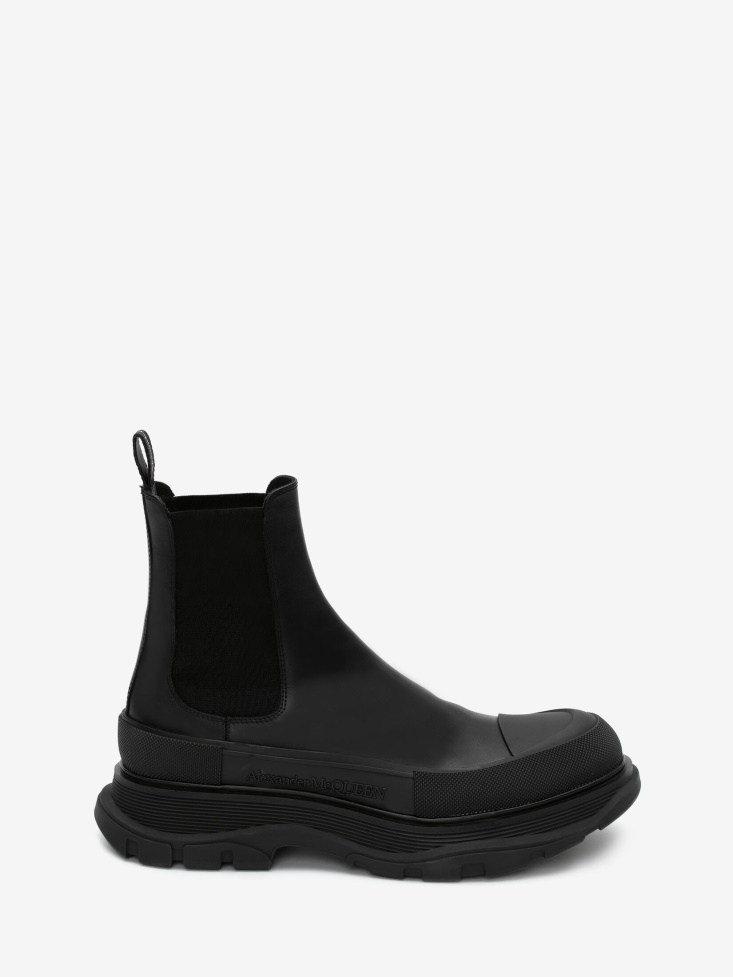 Fashion Alexander McQueen Men's Tread Slick Boot Black/Silver