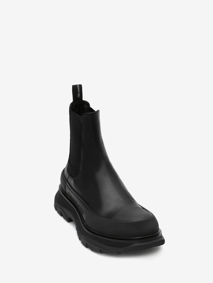 Fashion Alexander McQueen Men's Tread Slick Boot Black/Silver