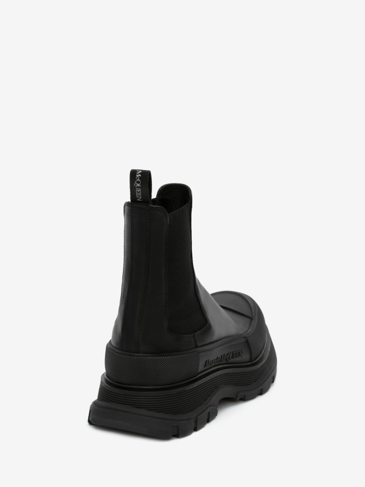 Fashion Alexander McQueen Men's Tread Slick Boot Black/Silver