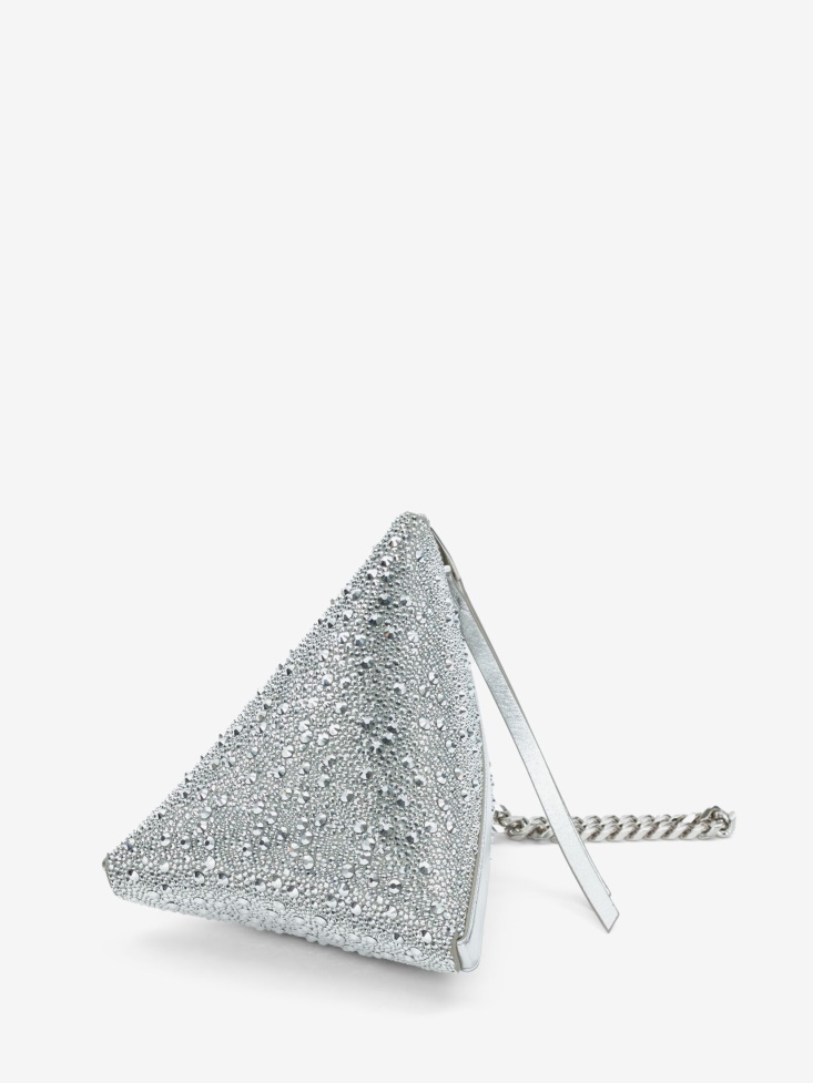 Silver Women's The Curve Pouch Fashion Alexander McQueen
