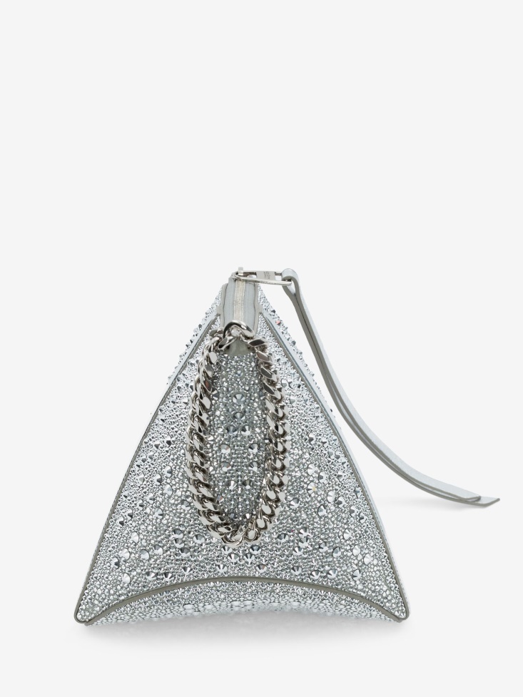 Silver Women's The Curve Pouch Fashion Alexander McQueen