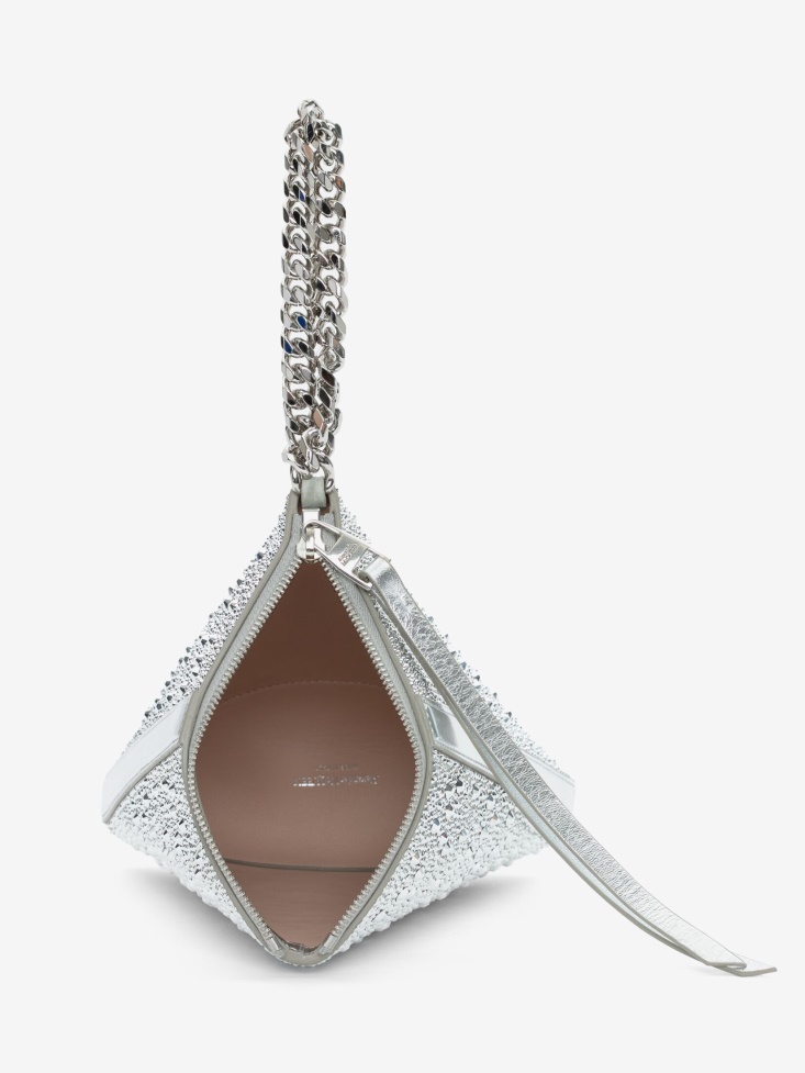 Silver Women's The Curve Pouch Fashion Alexander McQueen