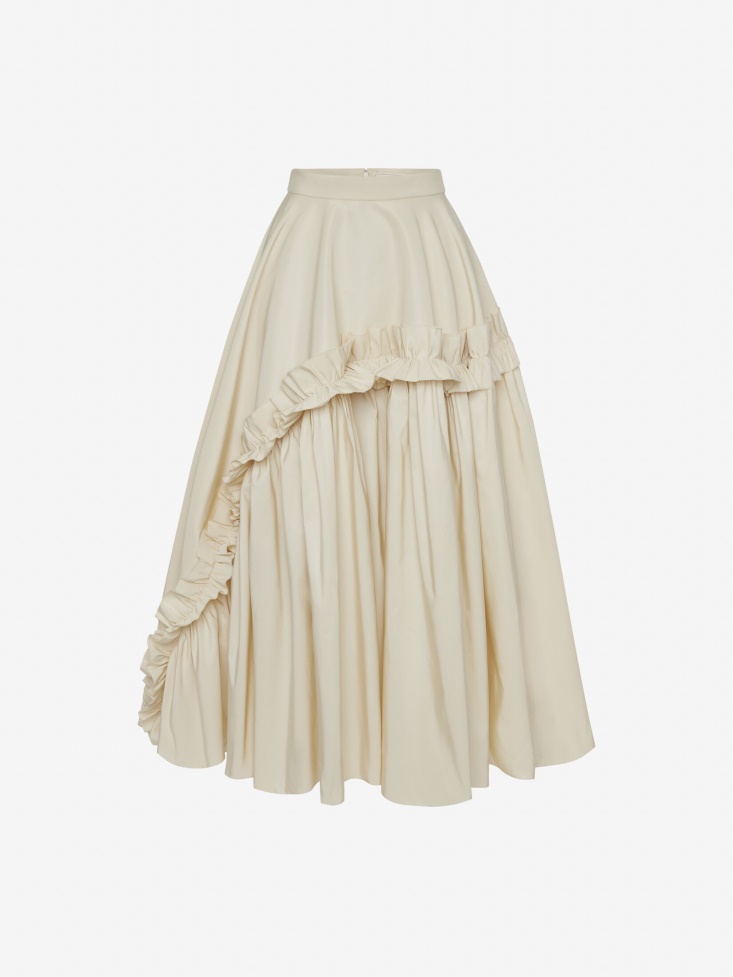 Fashion Alexander McQueen Calico Women's Asymmetric Gathered Skirt