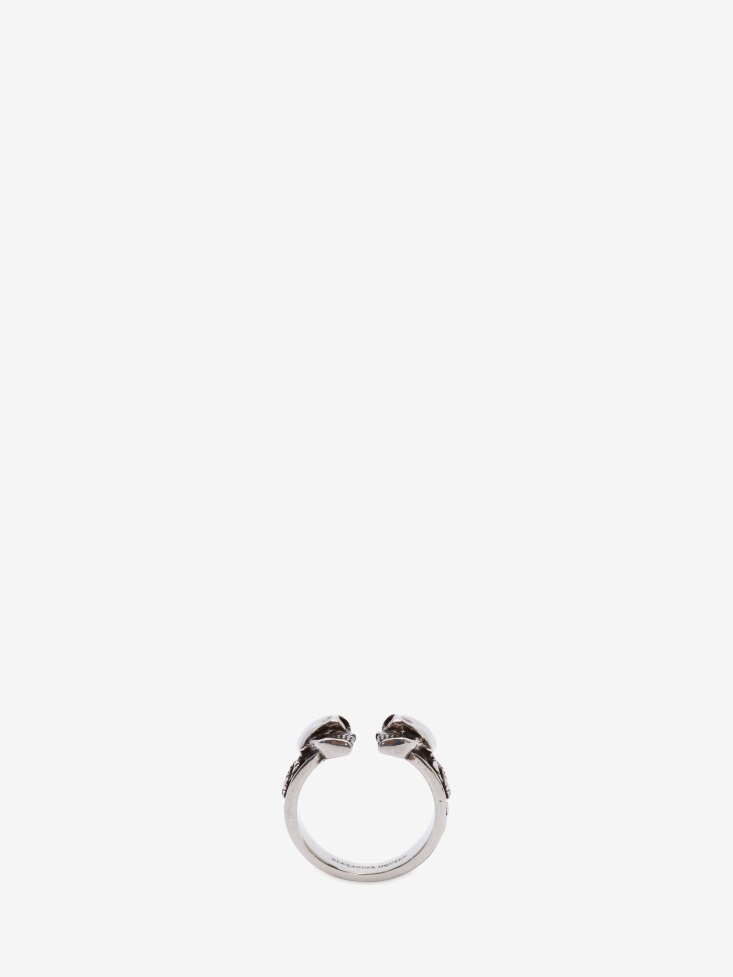 Fashion Alexander McQueen Multicolour Men's Twin Skull Ring