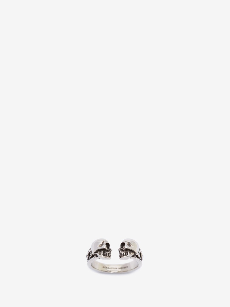 Fashion Alexander McQueen Multicolour Men's Twin Skull Ring