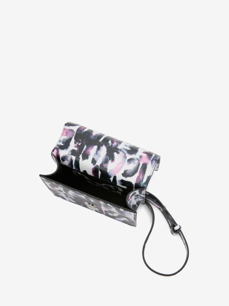 Women's Watercolour Graffiti Mini Jewelled Satchel Fashion Alexander McQueen Multicolor