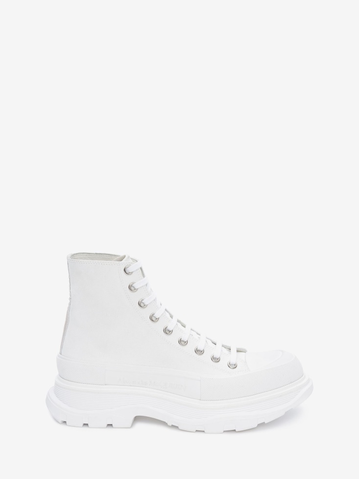 White Fashion Alexander McQueen Men's Tread Slick Boot