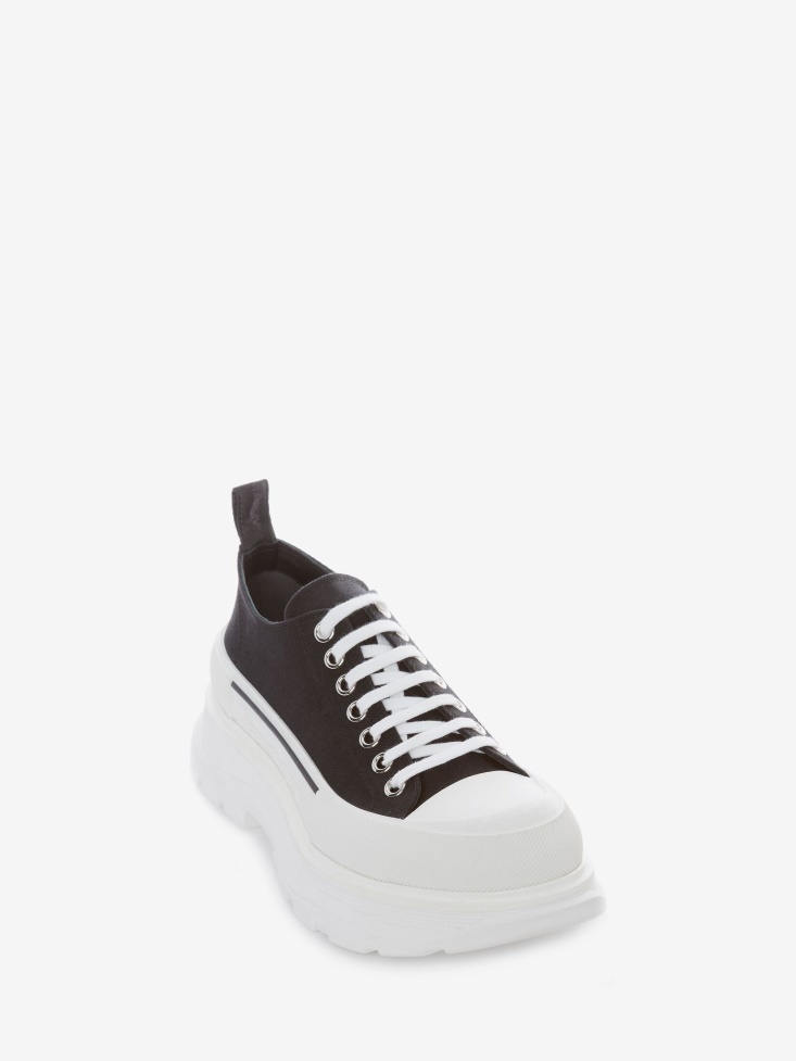 Women's Tread Slick Lace Up Black/White Fashion Alexander McQueen