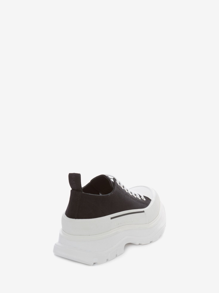 Women's Tread Slick Lace Up Black/White Fashion Alexander McQueen