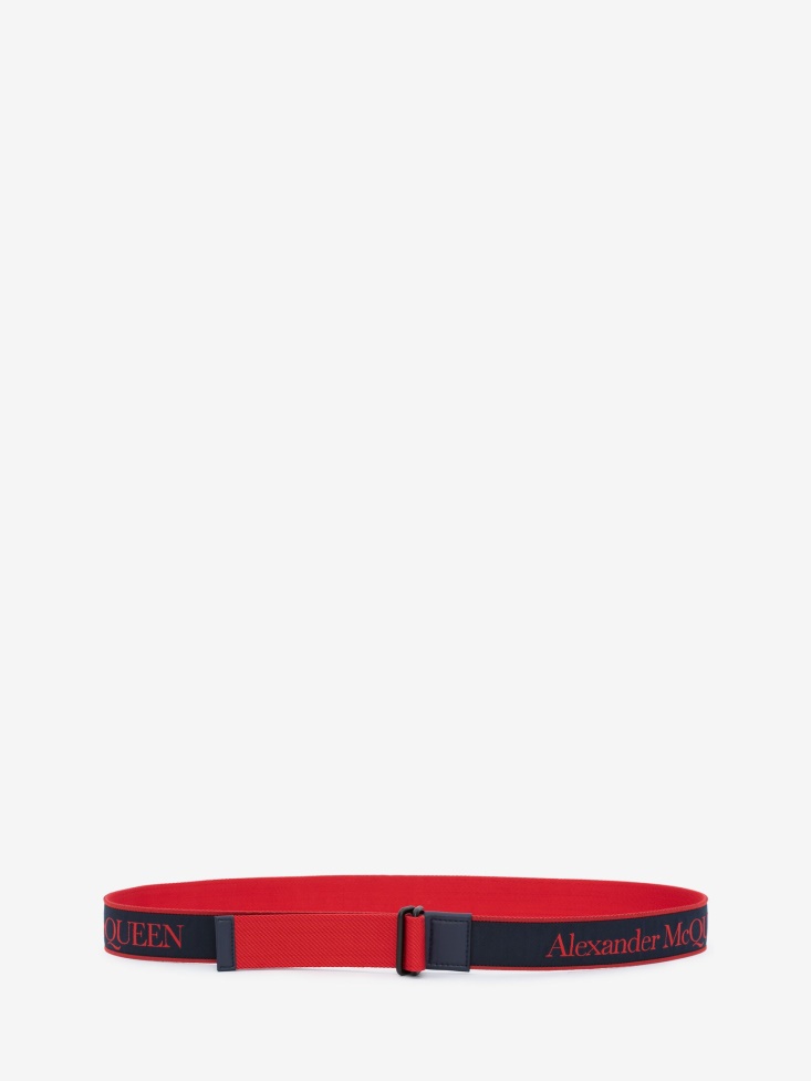 Lust Red Fashion Alexander McQueen Men's Selvedge Camera Belt