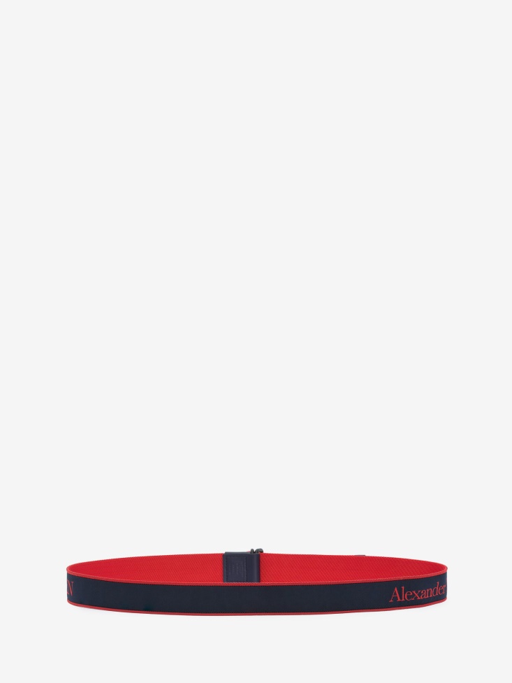 Lust Red Fashion Alexander McQueen Men's Selvedge Camera Belt