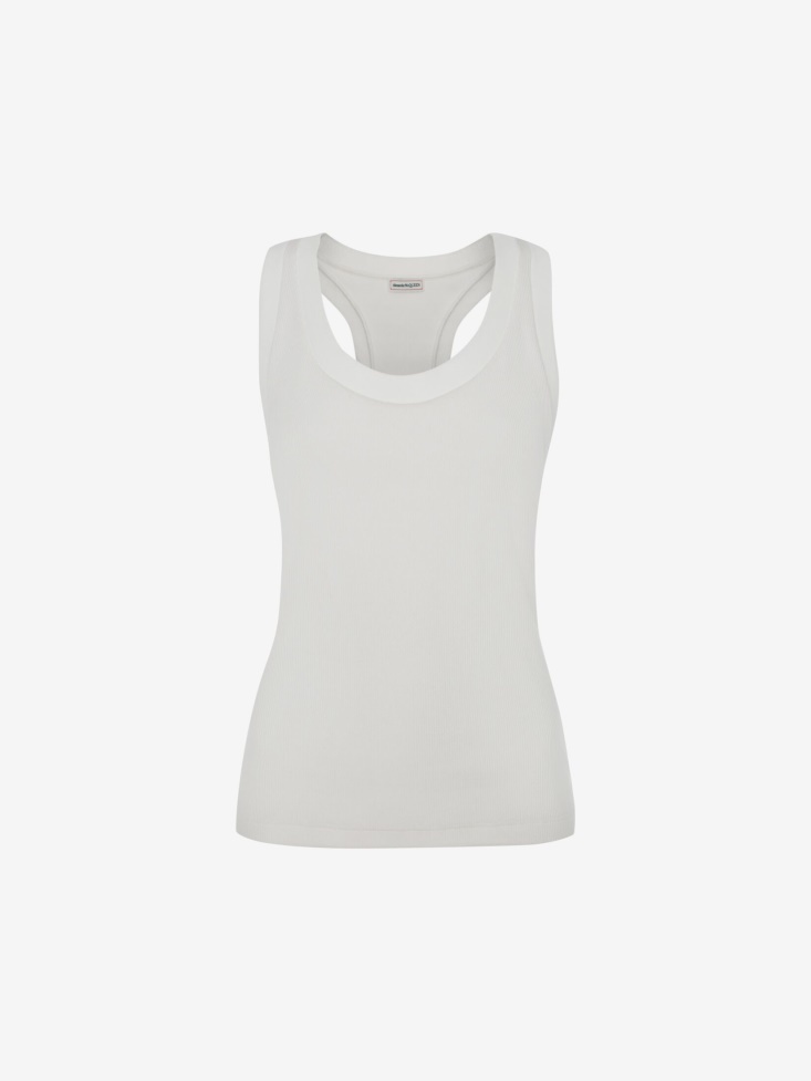 Women's Ribbed Tank Top Fashion Alexander McQueen Ivory