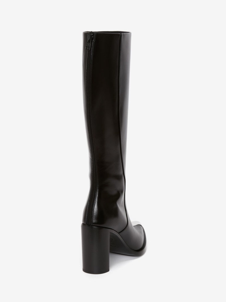White/Lichen Women's Punk Knee High Boot Fashion Alexander McQueen