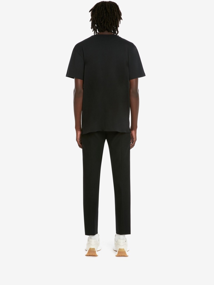 Black/Multicolour Men's in Spray Logo T-Shirt Fashion Alexander McQueen