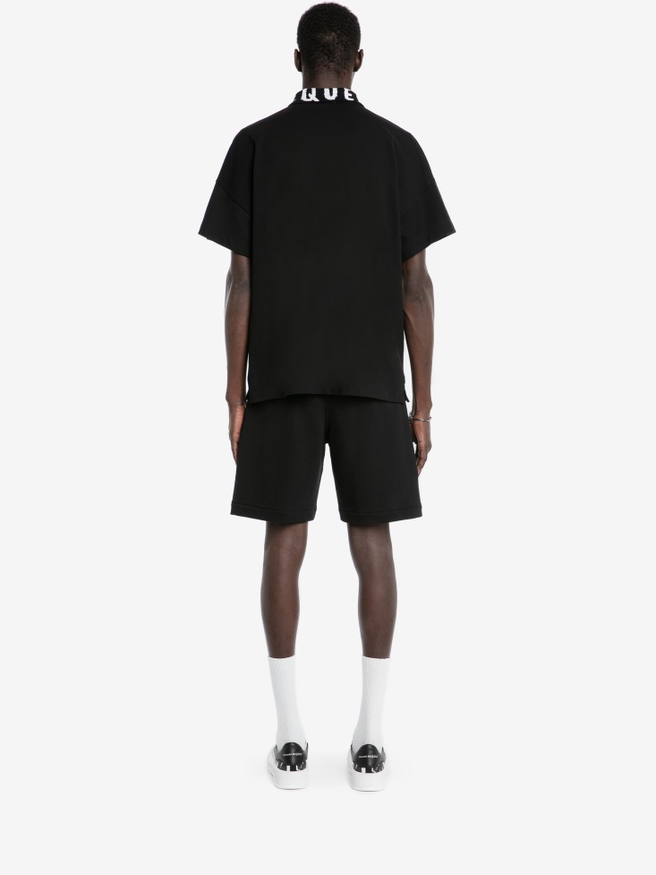 Fashion Alexander McQueen Black Men's Logo Polo