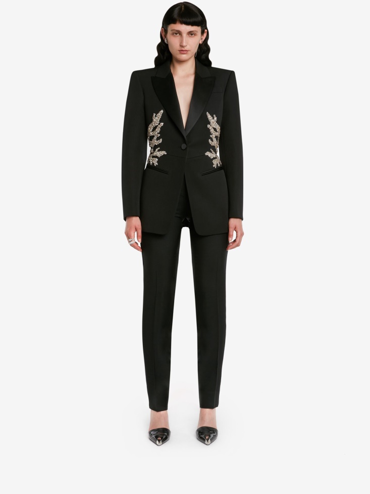 Women's Tailored Cigarette Trousers Fashion Alexander McQueen Black