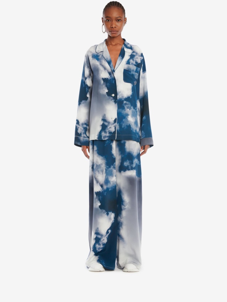 Blue Fashion Alexander McQueen Women's Blue Sky Pyjama Trouser