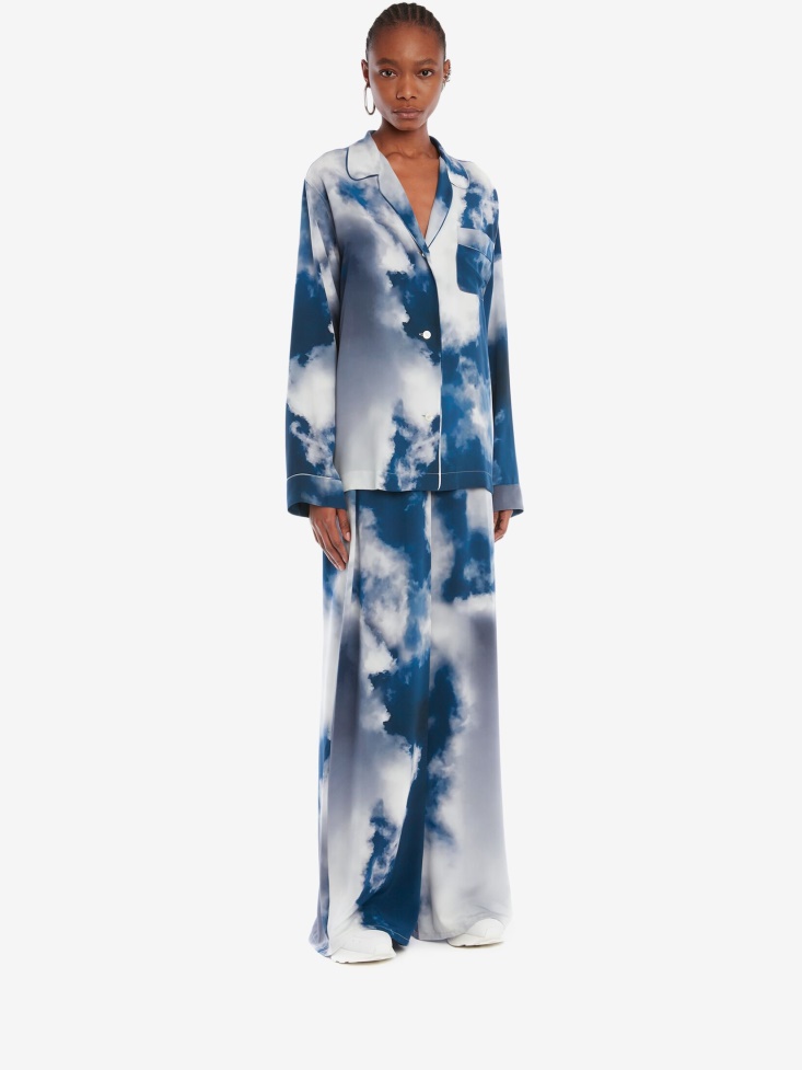 Blue Fashion Alexander McQueen Women's Blue Sky Pyjama Trouser