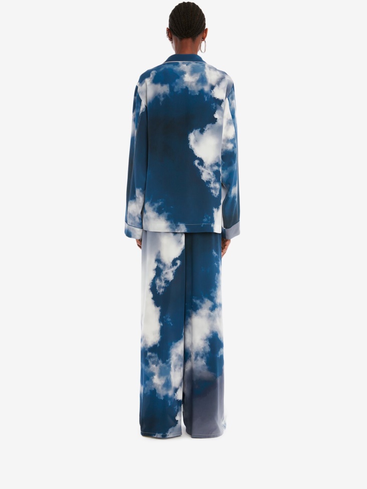 Blue Fashion Alexander McQueen Women's Blue Sky Pyjama Trouser