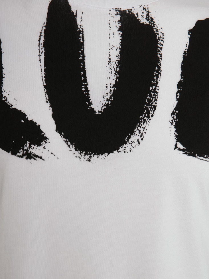 Men's in Graffiti Long Sleeve T-Shirt White/Black Fashion Alexander McQueen
