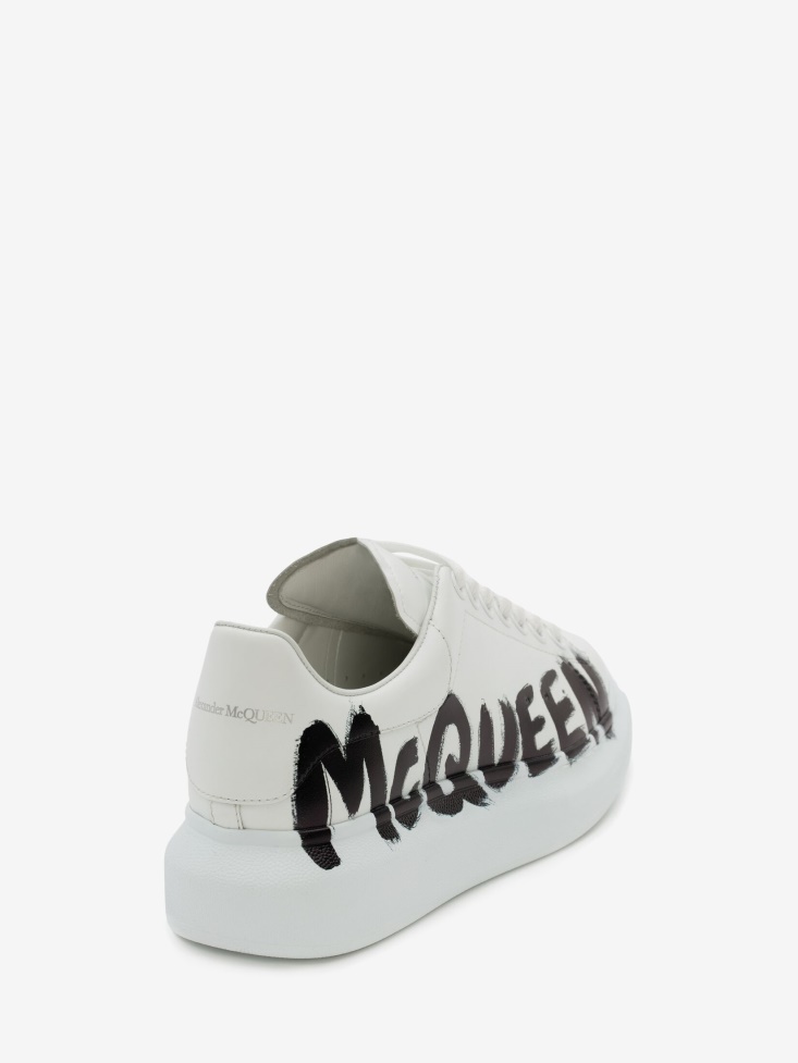 Fashion Alexander McQueen Women's in Graffiti Oversized Sneaker White/Black