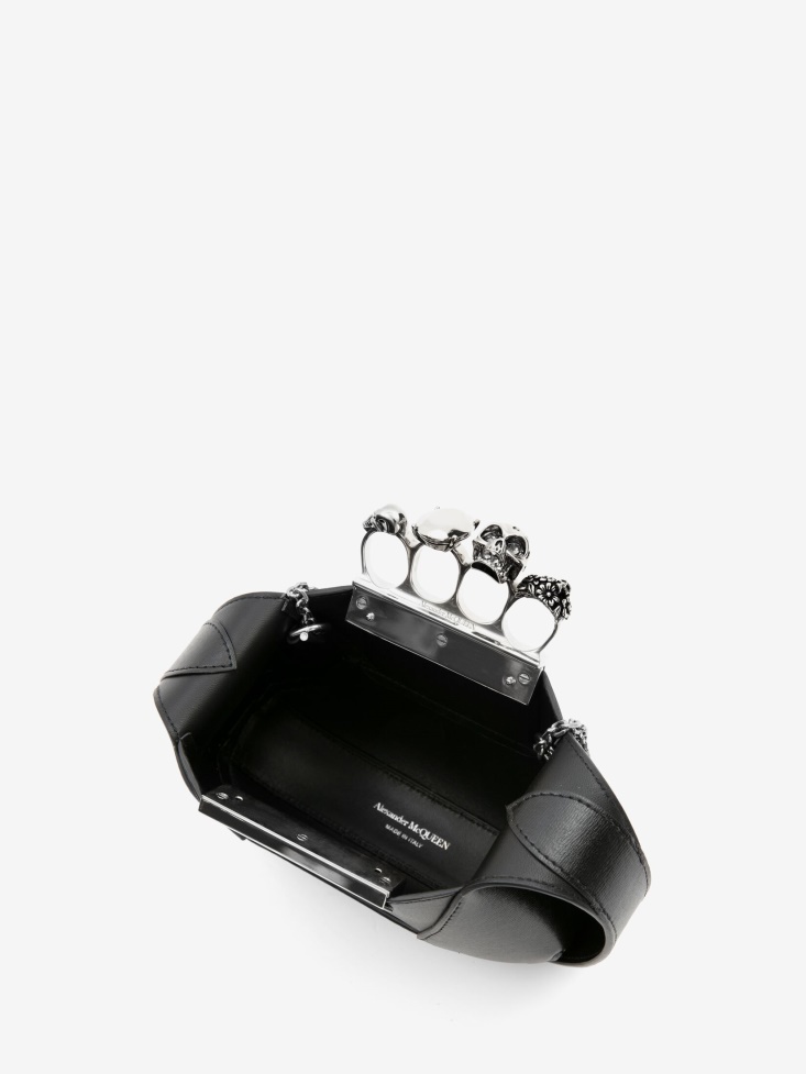 Fashion Alexander McQueen Black Women's The Jewelled Hobo Mini Bag
