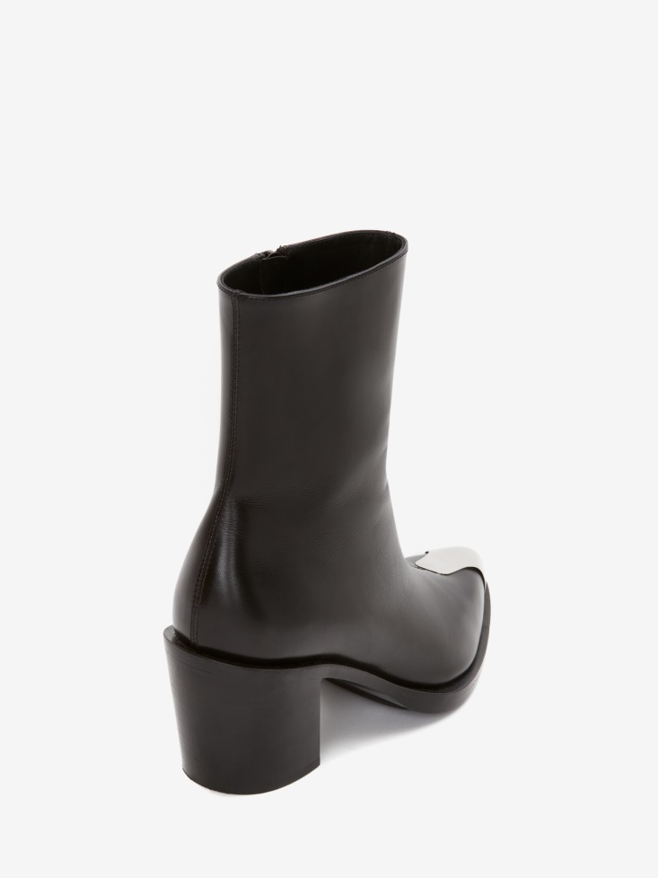 Women's Punk Boot Black/Silver Fashion Alexander McQueen