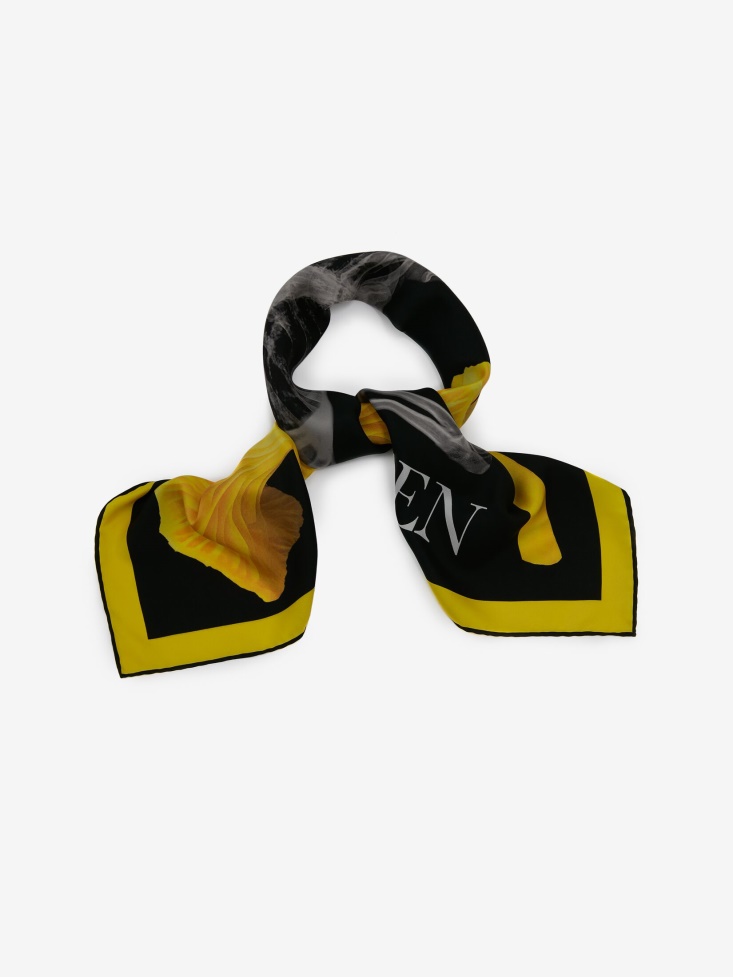 Women's Mushroom Skeleton Foulard Fashion Alexander McQueen Black/Yellow