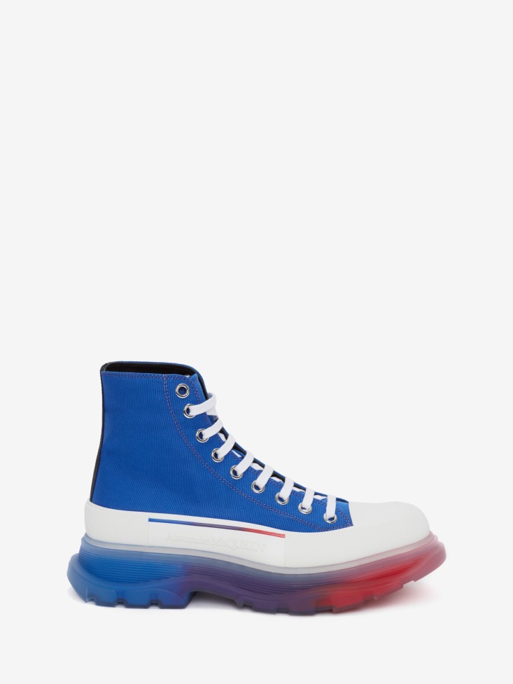 Men's Tread Slick Boot Blue Fashion Alexander McQueen