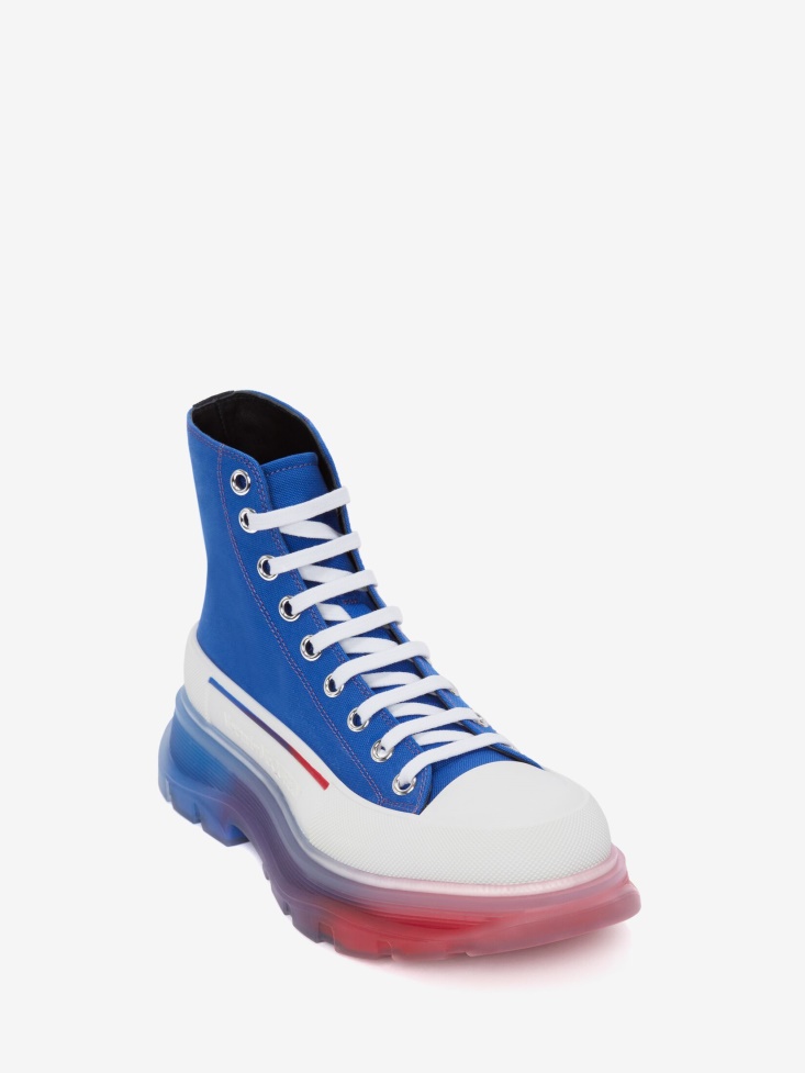 Men's Tread Slick Boot Blue Fashion Alexander McQueen