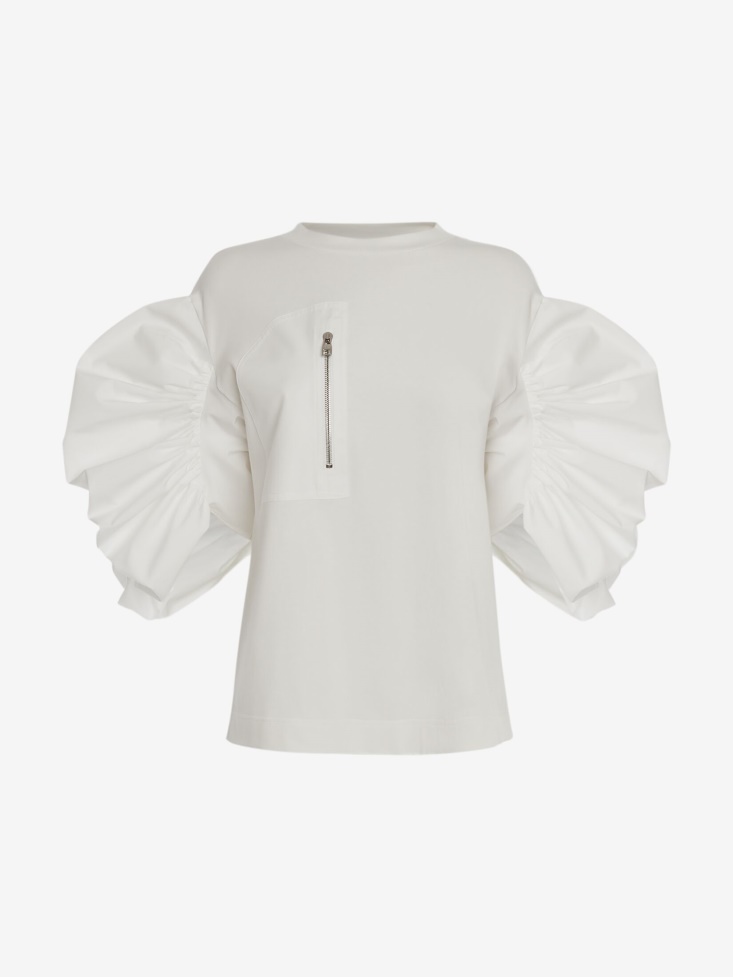 Optical White Fashion Alexander McQueen Women's Parka T-Shirt