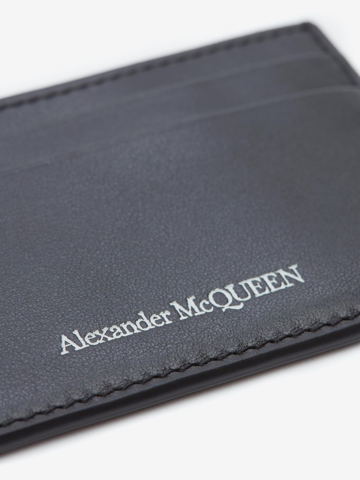 Men's Leather Cardholder Fashion Alexander McQueen Black