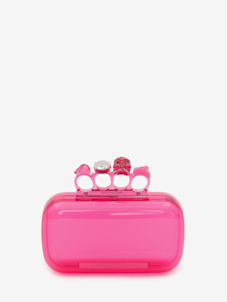 Fashion Alexander McQueen Pink Women's Knuckle Clutch