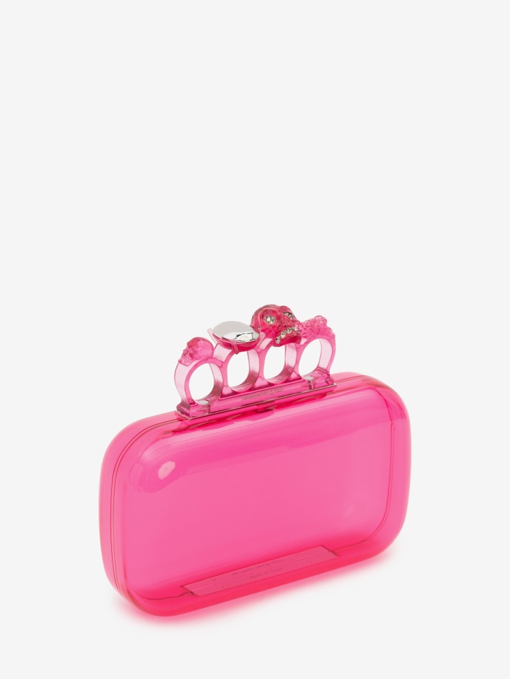 Fashion Alexander McQueen Pink Women's Knuckle Clutch