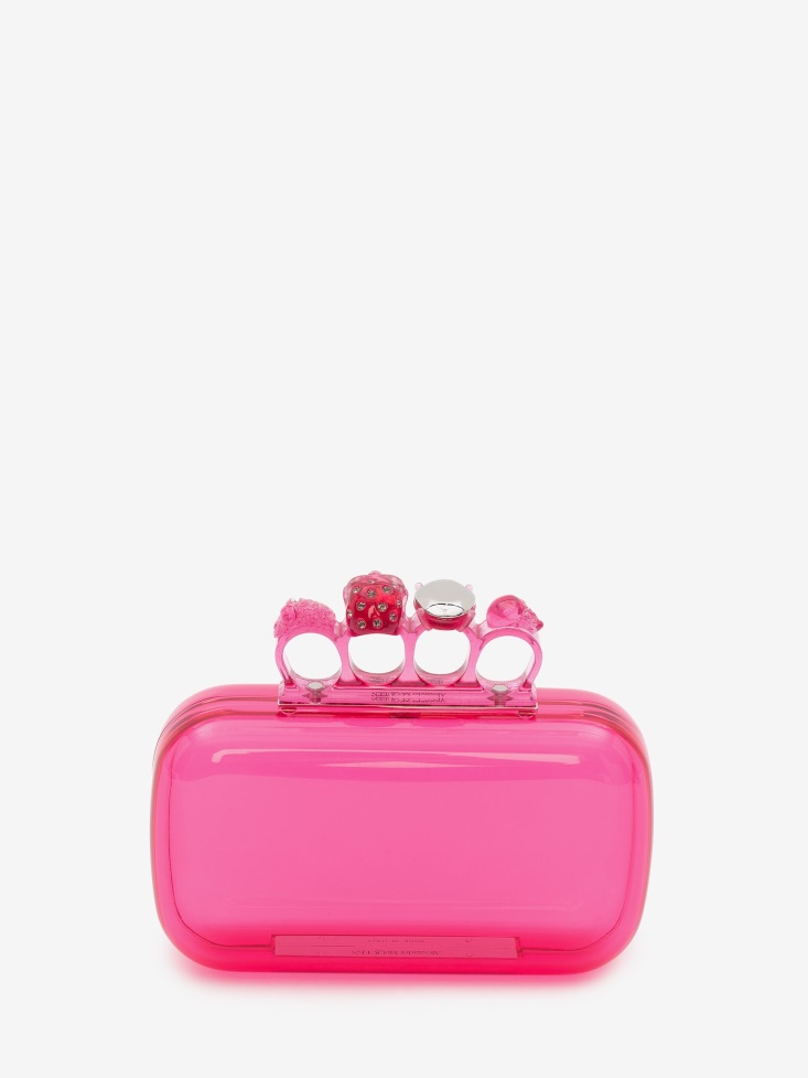 Fashion Alexander McQueen Pink Women's Knuckle Clutch