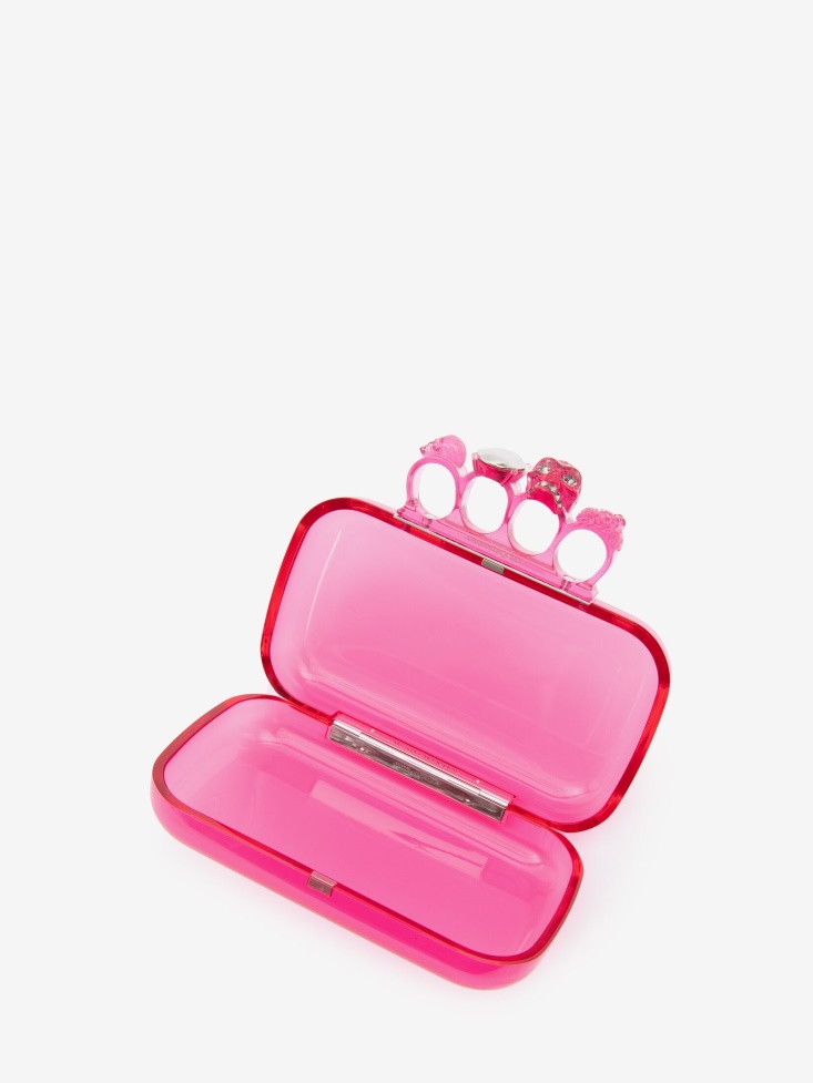 Fashion Alexander McQueen Pink Women's Knuckle Clutch