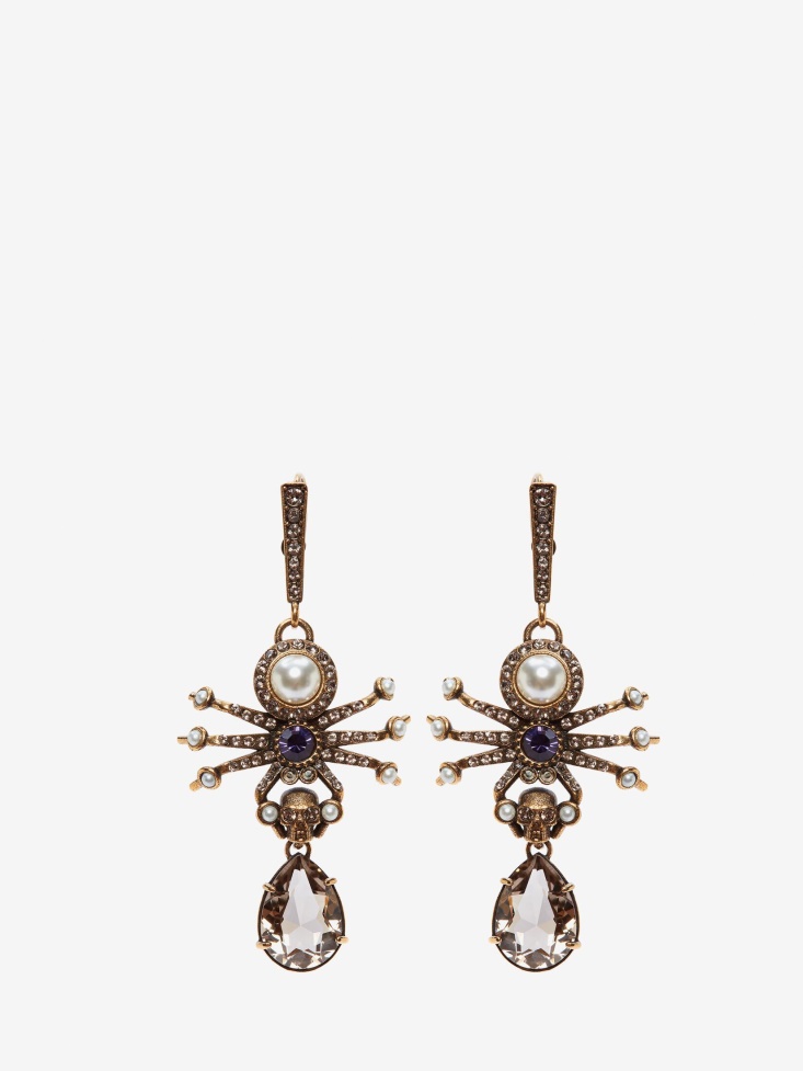 Women's Spider Earrings Fashion Alexander McQueen Antique Gold