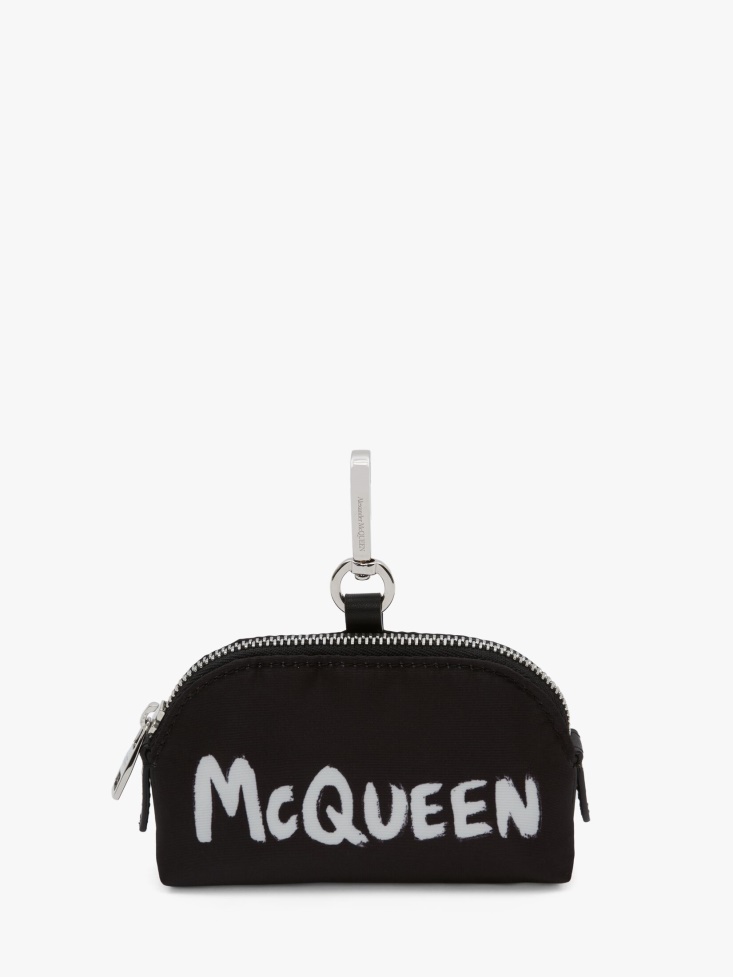 Fashion Alexander McQueen Black/White Women's in Graffiti Small Zip Pouch